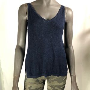 Loft Sleeveless knit navy top size XS